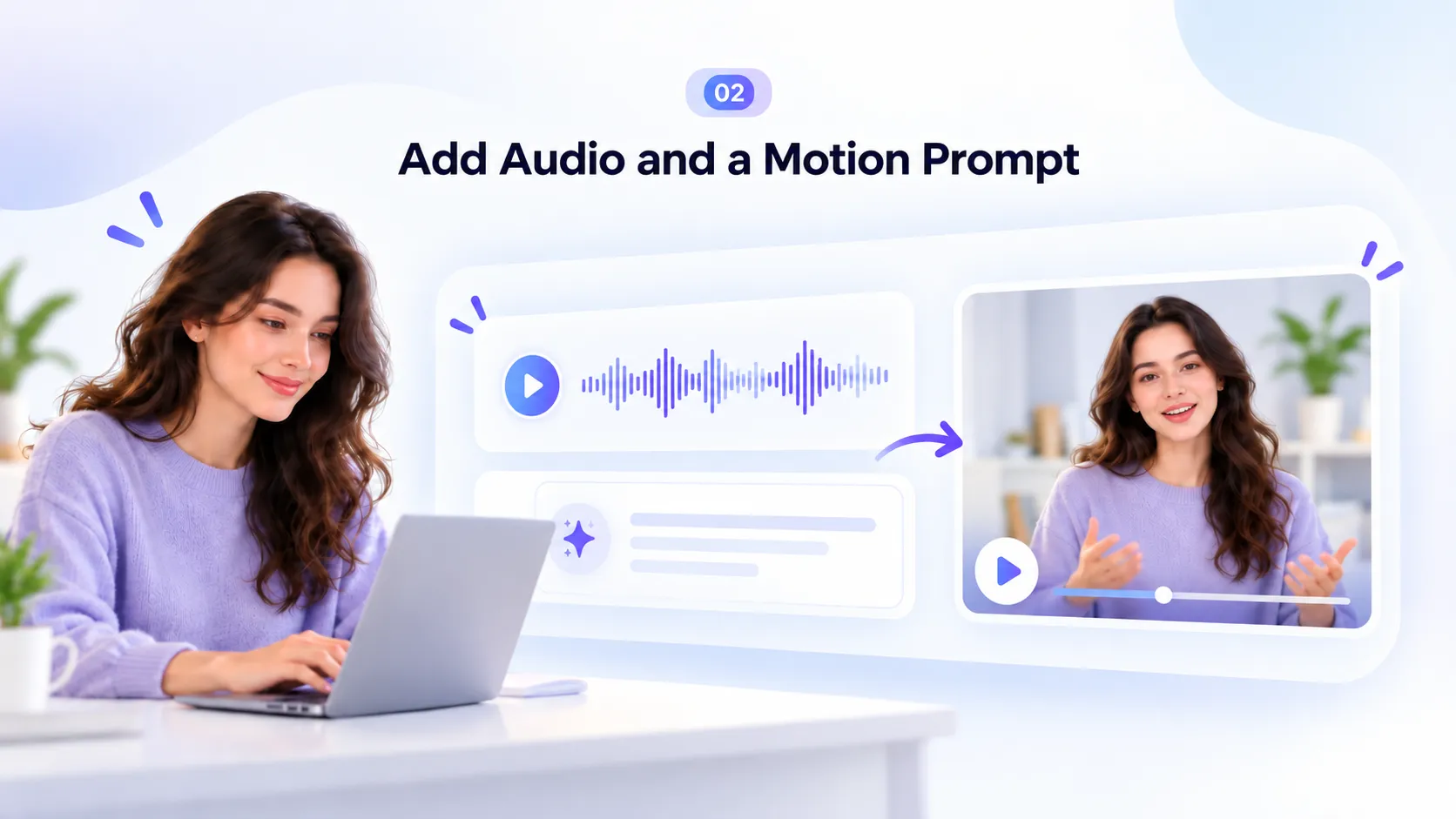 Add Audio and a Motion Prompt step illustration